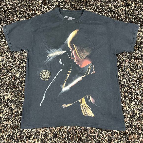 Lady Gaga 2022 T-Shirt The Chromatica Ball Babble On Official Tour Black Sz M - Picture 1 of 5